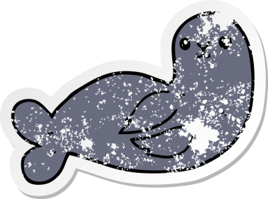 Bir insan tarafından çizilmiş karikatür mührü.