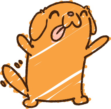 Bir insan tarafından çizilen Mutlu Köpek Tebeşiri