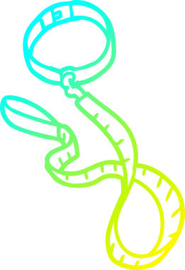 Bir insan tarafından çizilen tasma ve tasmanın çizimi.