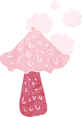 bir insan tarafından çizilmiş mantar mantarı