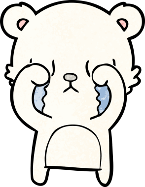 Bir insan tarafından çizilmiş kutup ayısı karikatürü