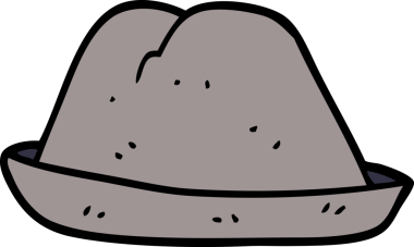 Bir insan tarafından çizilmiş karalama şapka.