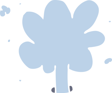 Bir insan tarafından çizilmiş düz renkli çizgi film.