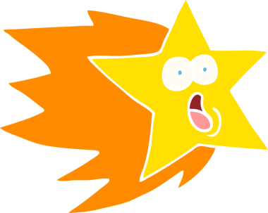 Bir insan tarafından çizilmiş düz renkli karikatür çizimi