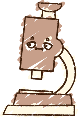 Bir insan tarafından çizilmiş mikroskop Tebeşiri