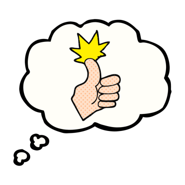 Serbest çizim düşünce balonu karikatürü bir insan tarafından çizildi.