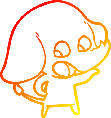 Bir insan tarafından çizilmiş şirin bir fil çizimi.