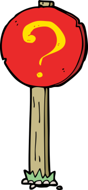 bir insan tarafından çizilmiş soru işareti çizimi.