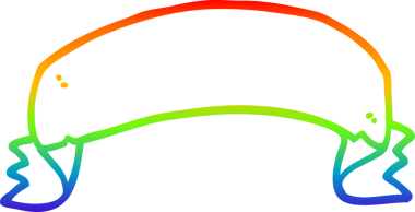 gökkuşağı gradyan çizgi çizimi bir insan tarafından çizilmiş bir parşömen afişi