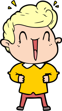 Bir insan tarafından çizilmiş heyecanlı bir çizgi film.