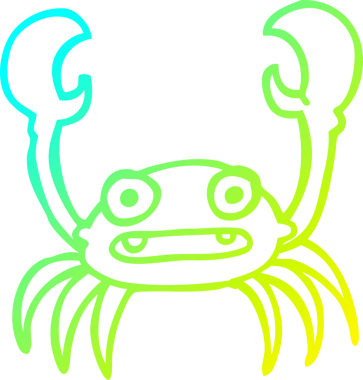 Bir insan tarafından çizilmiş bir yengecin soğuk gradyan çizgisi