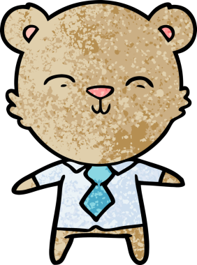 Bir insan tarafından çizilmiş bir çizgi film karakteri.