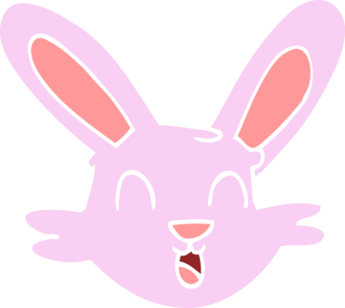 Bir insan tarafından çizilmiş şirin tavşan.