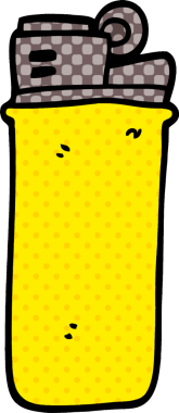 Bir insan tarafından çizilmiş tek kullanımlık karalama çakmağı.