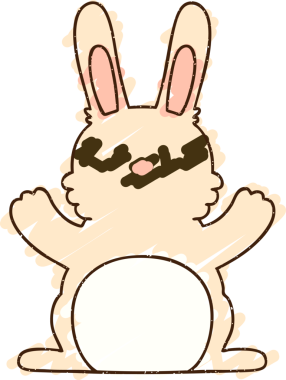 Bir insan tarafından çizilen Tavşan Tebeşiri