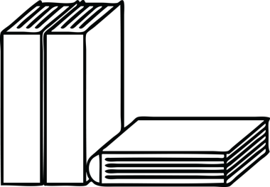 Bir insan tarafından çizilmiş bir kitap karikatürü.