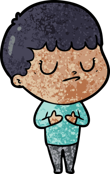 Bir insan tarafından çizilmiş huysuz çocuk çizgi filmi.