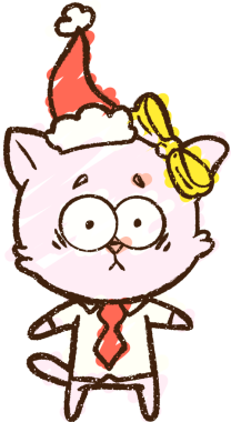 Bir insan tarafından çizilen Noel Kedisi Tebeşiri