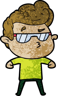 Bir insan tarafından çizilmiş havalı bir çizgi film.