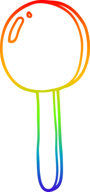 gökkuşağı gradyanı çizimi bir insan tarafından çizilmiş bir lolipop