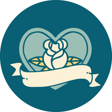 Bir insan tarafından çizilmiş bir kalbin ikonik dövme görüntüsü.