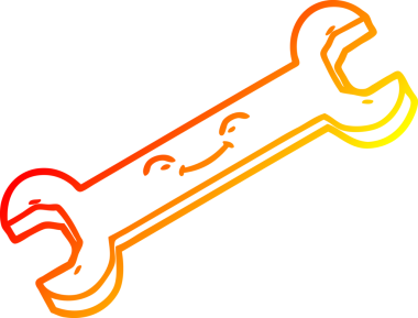 Bir insan tarafından çizilmiş çizgi film anahtarının sıcak gradyan çizimi