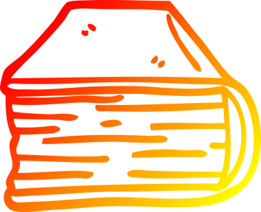 Bir insan tarafından çizilmiş bir çizgi filmin sıcak gradyan çizimi