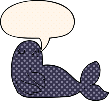 Bir insan tarafından çizilmiş çizgi roman tarzında konuşma baloncuğu olan karikatür mührü