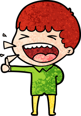 Bir insan tarafından çizilmiş gülen adam.