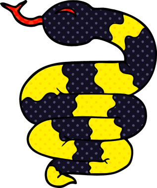 Bir insan tarafından çizilmiş karalama yılanı.