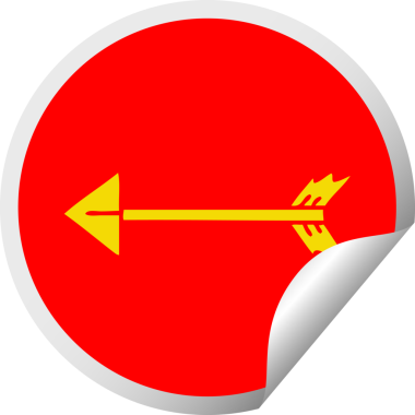 Bir insan tarafından çizilmiş dairesel soyma etiketi.