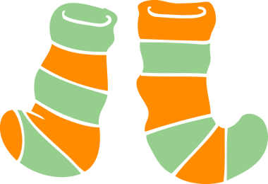 Bir insan tarafından çizilmiş karalama çorapları.