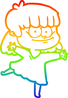 Bir insan tarafından çizilmiş gülümseyen bir karikatür çizimi.