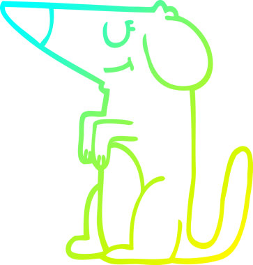 Bir insan tarafından çizilmiş iyi huylu bir çizgi film çizimi.