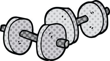 Bir insan tarafından çizilmiş bir çift dambıl.