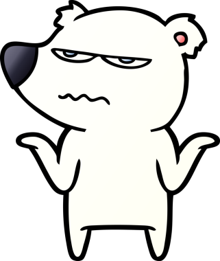 Bir insan tarafından çizilmiş kutup ayısı karikatürü