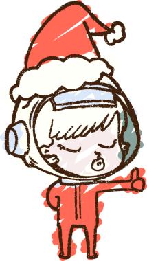 Bir insan tarafından çizilmiş Noel Astronot Tebeşiri