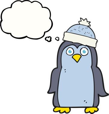 Bir insan tarafından çizilmiş serbest çizim baloncuk pengueni.