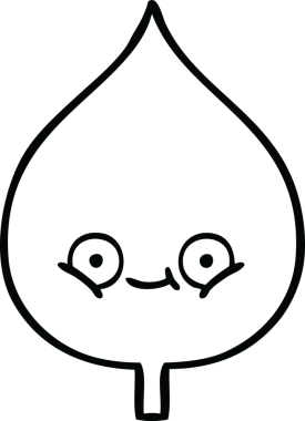 Bir insan tarafından çizilmiş dışavurumsal yaprağın çizgi çizimi