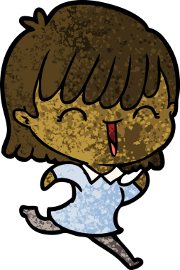 Bir insan tarafından çizilmiş karikatür kadın.