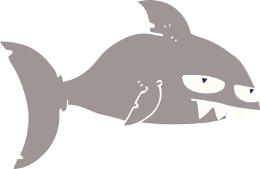 Bir insan tarafından çizilmiş ölümcül köpekbalığı.