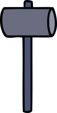 Bir insan tarafından çizilmiş bir çekiç karalaması.