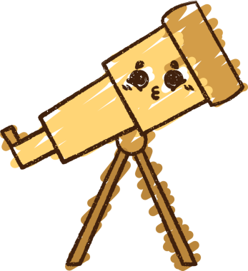 Bir insan tarafından çizilen Teleskop Tebeşiri