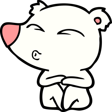 Bir insan tarafından çizilmiş kutup ayısı karikatürü