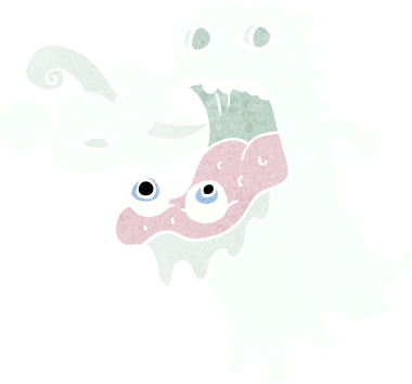 Bir insan tarafından çizilmiş iğrenç bir hayalet.