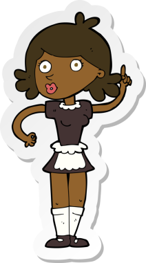 Bir insan tarafından çizilmiş bir karikatür çıkartması.