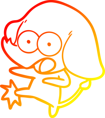 Bir insan tarafından çizilmiş şirin bir fil çizimi.