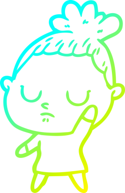 Bir insan tarafından çizilmiş soğuk bir çizgi film çizimi.