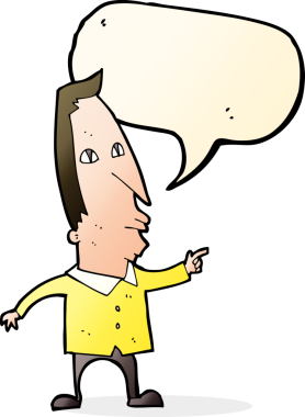 Bir insan tarafından çizilmiş konuşma balonlu bir adam.