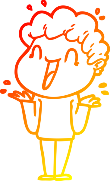 Bir insan tarafından çizilmiş mutlu bir adamın çizgi çizimi.